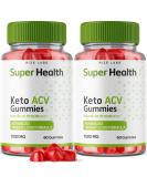 2 Pack Superhealth Keto Gummies - Advanced Weight Loss Belly Fat Apple Cider Vinegar Gummies - 120 Count - Buy Online on GoSupps.com