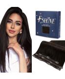 Fshine Clip In Hair Extensions - 30cm Dark Brown Human Hair - 3pcs Brazilian Extensions for Women | 50g Clip #2 - Buy Online on GoSupps.com