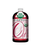 Organic Castor Oil - 16 oz | 100% Pure & Hexane-Free | Natural Moisturizer for Skin, Hair, Beards, Eyelashes & Eyebrows - Buy Online on GoSupps.com