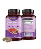 JEKEN D-Mannose Capsules with Cranberry Extract - Natural Antibiotic for Bladder Inflammation - 120 High-Dose Capsules (1 Pack) - Pure D-Mannose Powder - Buy Online on GoSupps.com