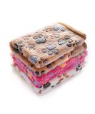 1 Pack 3 Blankets Super Soft Fluffy Premium Fleece Pet Blanket Flannel Throw for Dog Puppy Cat - Paw Small (Pack of 3) Paw - Buy Online on GoSupps.com