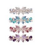 inSowni 4 Pack Luxury Glitter Sparkly Jeweled Gems Crystal Rhinestone Butterfly Metal French Barrettes Alligator Snap Hair Clips Headpieces Accessories for Women Girls - Buy Online on GoSupps.com