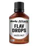 Body Attack Flav Drops Hazelnut - Sugar-Free Aroma Drops 50 ml | Vegan & Calorie-Free Flavoring Made in Germany - Buy Online on GoSupps.com