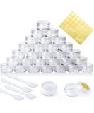 30 Pcs Empty Sample Pots 5g / 5ml Plastic Travel Cosmetic Container Jars with Lids for Creams Sample Make-Up Storage (Transparent) - Buy Online on GoSupps.com