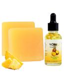 Aromlife Pineapple Kojic Acid Soap Bar & Yoni Oil Set | PH Balanced, Odor Eliminating, Feminine Wash | Natural Ingredients | 2 PCS - Buy Online on GoSupps.com