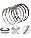 AMCAMI 6-Piece Non-Slip Comb Headbands for Women - Resin Hair Bands Hoop for Makeup and Washing - Hair Accessories for Girls - Buy Online on GoSupps.com