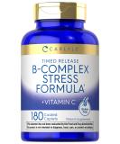 Carlyle B Complex Stress Vitamin Supplement 180 Caplets with Vitamin C | Non-GMO & Gluten Free - Buy Online on GoSupps.com