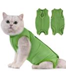 Avont Katzenbody Recovery Suit for Cats - After Op Castration Spay & Weaning Leak Protection - M Green - Buy Online on GoSupps.com