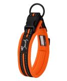 PETTOM Dog Collar Adjustable Nylon Dog Collar Breathable Reflective Collar (Orange M) M Orange - Buy Online on GoSupps.com