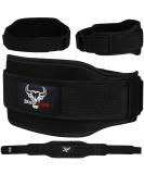 Premium Neoprene Weight Lifting Belt for Men & Women - 5.5 cm Double Starch Padded Support for Gym Bodybuilding & Cross Training - Perfect Lumbar Spine Protection in Large Black - Buy Online on GoSupps.com