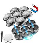 Universal Magnetic 7 Blades Head Shaver Replacement Heads | Compatible with Freedom Eagle & Mainstream Brands - High-Quality Silver Blades for a Perfect Shave - Buy Online on GoSupps.com