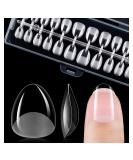 Buy Gelike EC Extra Short Almond Nail Tips - 240 PMMA Resin Artificial Nail Tips for Wide Nail Beds | XXS Soft Complete Cover 18 Sizes Available - Buy Online on GoSupps.com