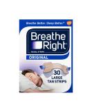 Breathe Right Nasal Strips Large Tan 30 ct - Clear Nasal Congestion - Buy Online on GoSupps.com