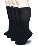 COIYUFUX Extra Wide Bariatric Diabetic Socks - 2 Pairs Black | Ideal for Lymphedema, Swollen Edema, Cast Leg, Calf - Buy Online on GoSupps.com