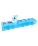 Apex 7 Day XXL Twice-A-Day Weekly Pill Organizer | Easy-Open See-Through Lids | Organize Medication & Vitamins | Assorted Colors - Buy Online on GoSupps.com