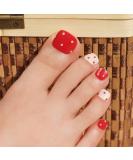 Shop Danni & Toni Half-Hardened Gel Nail Films - Love Dots Red & Pink Glossy Stickers | 37 Pedicure Wraps for Stunning Nails - Buy Online on GoSupps.com