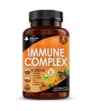 Vitamin D Tablets - Immune Booster Complex - Enriched with Immune System Vitamins C D B12 Zinc Turmeric & Elderberry - Immune Support Made in The UK Immunity Booster by New Leaf 120 Tablets - Buy Online on GoSupps.com