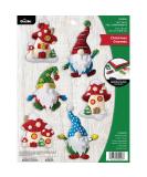 Bucilla Gnomes Felt Applique Christmas Ornaments - Set of 6 | Festive Holiday Decor - Buy Online on GoSupps.com