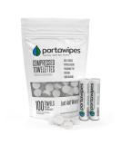 Portawipes Coin Tissues | 100 Pack with 2 Carrying Cases | Toilet Paper Tablets | Compressed Towels | Expandable Wipes | Soft & Odor Free - Buy Online on GoSupps.com