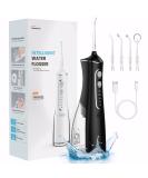 Water Dental Flosser - Portable Rechargeable Oral Irrigator with 4 Modes | IPX7 Waterproof Teeth Cleaner for Home & Travel - Black - Buy Online on GoSupps.com