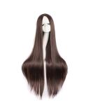 MapofBeauty 40cm Dark Brown Cosplay Wig - Natural Soft Straight Long Hair - Buy Online on GoSupps.com