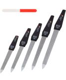 3 Swords Germany - double sided SAPPHIRE METAL NAIL FILE set (5 pcs.) with 3-way nail buffer (1 pc.) Made in Germany (695) 5 Files / 1 Buffer - Buy Online on GoSupps.com