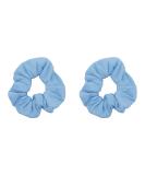 Set of 2 Solid Light Blue Scrunchies by Motique Accessories - Stylish Hair Accessories for All Hair Types - Buy Online on GoSupps.com