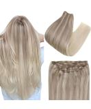 EASYOUTH Sew in Hair Extensions Human Hair Weft 18 Inch Blonde Ombre Double Weft 100g 3-Weft #18/22/60 Nordic - Buy Online on GoSupps.com