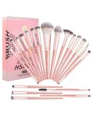 20pcs Professional Makeup Brush Set - Travel Kabuki & Eyeshadow Brushes with Gift Box | Pink Cosmetic Brush Set for Foundation & Concealer - Buy Online on GoSupps.com