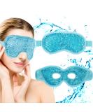 Lucktao Cooling Eye Masks - Reusable Gel Goggles for Migraine Relief & Swollen Eyes | Hot Cold Therapy (2 Pack - Blue) - Buy Online on GoSupps.com
