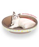 Large Oval Cat Scratcher Lounge | Cardboard Scratch Pad for Furniture Protection & Training | Cat Toy | 17.32 x 13.58 x 4.52 - Buy Online on GoSupps.com