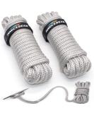InnoCedear 2 Pack Premium Gray Dock Lines - 1/2 x 25', Double Braided Nylon Mooring Lines for Marine Boats - Buy Online on GoSupps.com