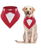 Stylish Maustlie Dog Smoking Bandana - Adjustable Triangle Scarf for Weddings & Birthdays (Large Red) - Buy Online on GoSupps.com