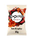 popchips - HOT & SPICY Sharing Crisps 85g (Multipack BOX of 8) - Popped not fried No artificial flavours or colours Suitable for vegans Hot & Spicy 1 count (Pack of 8) - Buy Online on GoSupps.com
