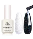 Beetles Reflective Silver Glitter Gel Polish - 15ml No Wipe UV Top Coat for Stunning Nail Art & DIY Manicure - Buy Online on GoSupps.com