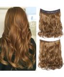 Buy Silk-Co Light Brown Hair Extensions - Adjustable Invisible Cord & Rubber Band - 40cm Synthetic Corrugated for Women - Buy Online on GoSupps.com