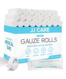JJ CARE Gauze Rolls Pack of 24 - Individually Wrapped Bandage Roll (4 x 4.1 Yards) + Bonus Medical Tape - Latex Free & Stretchable - Buy Online on GoSupps.com