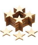 300 Pieces Wooden Stars Shape Unfinished Wood Stars Pieces Blank Wood Pieces Wooden Cutouts Ornaments for Craft Project and Christmas Party Wedding Decoration(1 Inch) - Buy Online on GoSupps.com