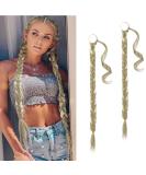 Buy BARSDAR 76cm 2PC Long Braided Ponytail Extensions - Soft Natural Synthetic Hair - Ash Brown & Bleaching Blonde - Buy Online on GoSupps.com