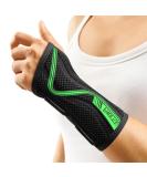 FREETOO S-Shaped Wrist Support Brace for Arthritis - Adjustable Carpal Tunnel Splint for Men and Women - Green (Medium, Left Hand) - Buy Online on GoSupps.com