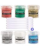 Ranger Metallic Embossing Powder Set with Red, Green, Gold, Silver, Frosted Crystal & Blue Tinsel Spoons - Buy Online on GoSupps.com