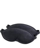 2 Pack Black Comfort Eye Mask + Sleep Aid for Travel, Airplane, Hotel, Insomnia - Adjustable Straps for Headache Relief - Buy Online on GoSupps.com