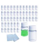 Gzcaiyun 50 pcs plump bottles portable plastic bottle with lid screw cap 20ml for cosmetics camping travel shampoo lotion with 2 stickers - Buy Online on GoSupps.com