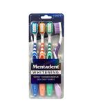 GuruNanda Mentadent Manual Toothbrush for Adults & Kids - Extra Cleaning with Soft Bristles for White Teeth Family Pack of 4 - Buy Online on GoSupps.com