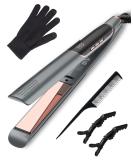 Buy ANWA Titanium 1 Inch Flat Iron Hair Straightener - 2 in 1 Curler 3D Floating Plates Professional Ionic Design Double Voltage - International Shipping Available - Buy Online on GoSupps.com