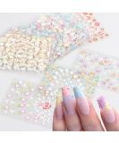 30 Sheets 3D Flower Nail Art Stickers - Colorful Self Adhesive Designs for Women & Girls - DIY Manicure Decorations - Buy Online on GoSupps.com