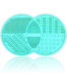 Premium Silicone Makeup Brush Cleaning Mat - Essential Scrubber & Cleaner Pad for Brushes & Sponges (Green) - Perfect for All Cosmetic Tools - Buy Online on GoSupps.com