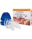 Professional Dental Mouth Guard for Teeth Grinding and Clenching - Custom Fit - GumShield for Bruxism & TMJ Relief - UK Designed Easy-to-Mold - Pack of 4 in 2 Sizes - Buy Online on GoSupps.com