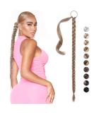 REECHO DIY Braid Ponytail Extension | Long Straight Wrap Around Ponytail Hair Extension - Dark Blonde | 34 Inch 180g | Synthetic Hair for Women - Buy Online on GoSupps.com
