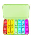 Buy Doruimi 7-Day Pill Organizer Box - Large Compartment Medication Storage for Kids & Seniors - Easy Open Design (Green) - Buy Online on GoSupps.com